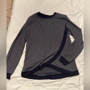 Latched Mama Navy and White Striped Top